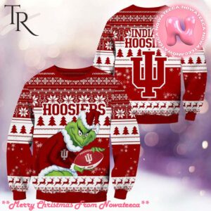 NCAA Indiana Hoosiers Grinch Christmas Ugly Sweater Gift For Men And Women