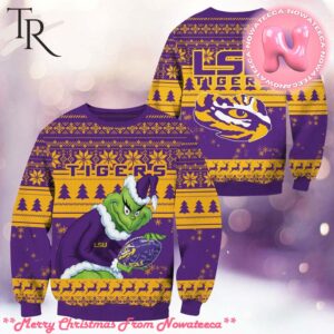 NCAA LSU Tigers Grinch Christmas Ugly Sweater Gift For Men And Women