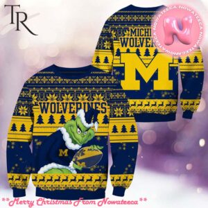 NCAA Michigan Wolverines Grinch Christmas Ugly Sweater Gift For Men And Women