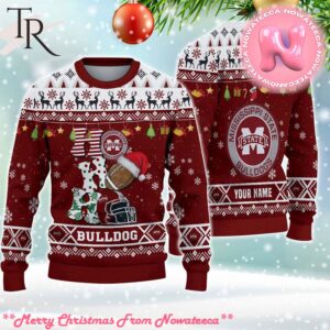 NCAA Mississippi State Bulldogs HO HO HO Ugly Christmas Sweater Gift For Men And Women