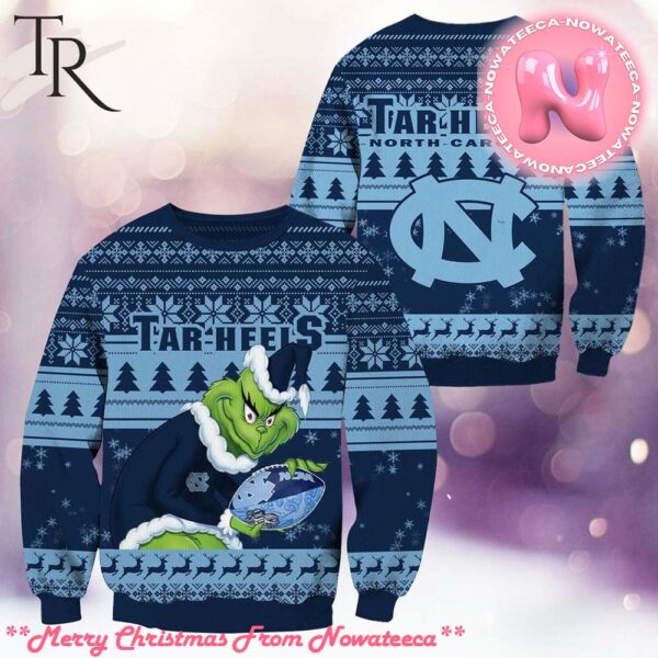 NCAA North Carolina Tar Heels Grinch Christmas Ugly Sweater Gift For Men And Women