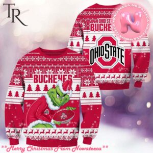 NCAA Ohio State Buckeyes Grinch Christmas Ugly Sweater Gift For Men And Women