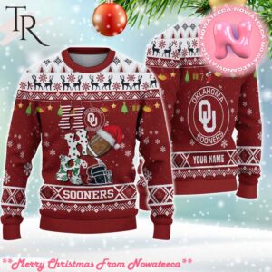 NCAA Oklahoma Sooners HO HO HO Ugly Christmas Sweater Gift For Men And Women