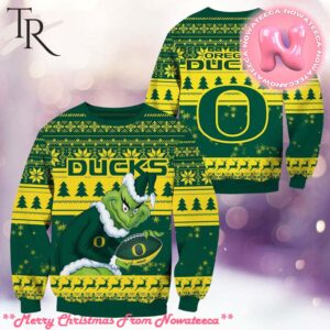 NCAA Oregon Ducks Grinch Christmas Ugly Sweater Gift For Men And Women