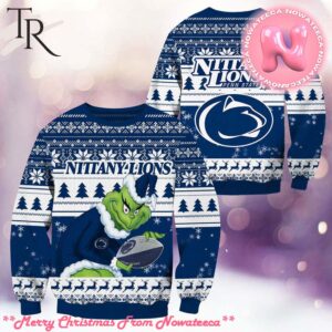 NCAA Penn State Nittany Lions Grinch Christmas Ugly Sweater Gift For Men And Women