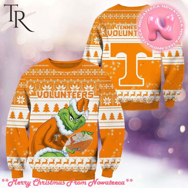 NCAA Tennessee Volunteers Grinch Christmas Ugly Sweater Gift For Men And Women