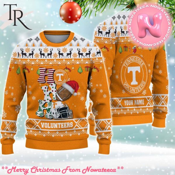 NCAA Tennessee Volunteers HO HO HO Ugly Christmas Sweater Gift For Men And Women