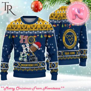 NCAA West Virginia Mountaineers HO HO HO Ugly Christmas Sweater Gift For Men And Women