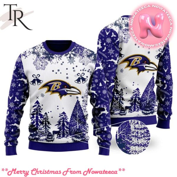 NFL Baltimore Ravens Special Christmas Ugly Sweater Design Gift For Men And Women