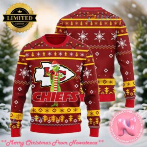 NFL Kansas City Chiefs Funny Grinch Christmas Ugly Sweater Gift For Family Ugly Christmas Sweater Nowateeca