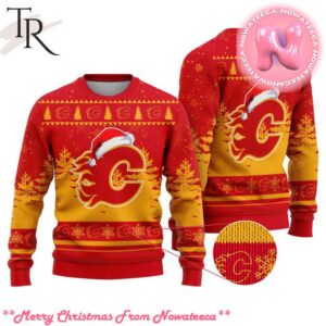 NHL Calgary Flames Special Christmas Design Ugly Sweater Gift For Men And Women