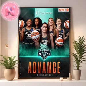 New York Liberty Has Been Advanced To Playoff NBA 2024 Semi Finals Bound Home Decor Poster Canvas