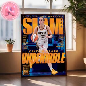 Orange Metal Slam 252 Caitlin Clark From Indiana Fever In The Cover WNBA Home Decor Poster Canvas