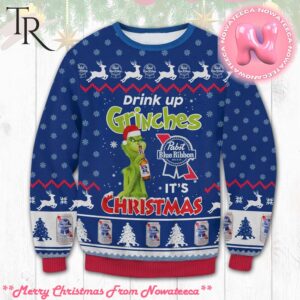 Pabst Blue Ribbon Drink Up Grinches Ugly Sweater Gift For Men And Women