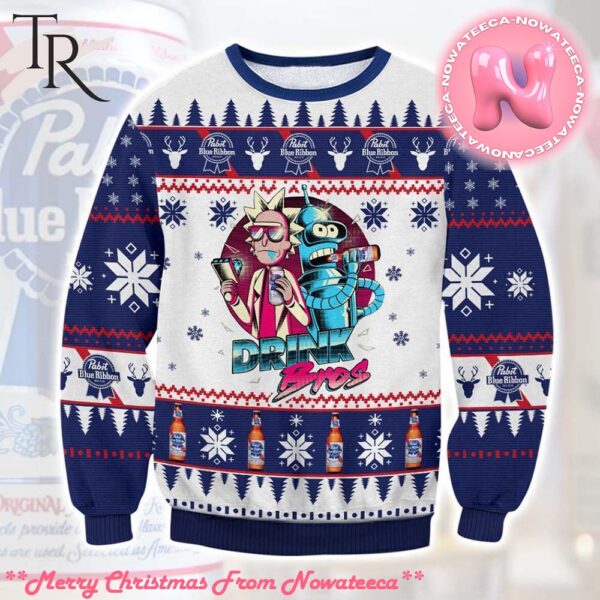 Pabst Blue Ribbon Rick And Morty Ugly Sweater Gift For Men And Women