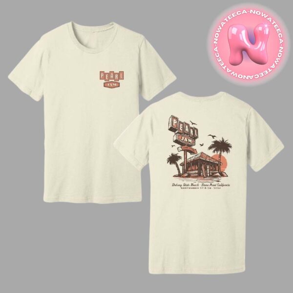 Pearl Jam Beach Hut Tee For The Ohana Fest At Dana Point Ca On September 27th 2024 Two Sides Unisex T-Shirt