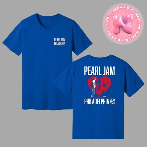 Pearl Jam Dark Matter World Tour With Glen Hansard Event Merch Tee At Philadelphia Night 2 In Wells Fargo Center On September 9th 2024 Two Sides Unisex T-Shirt