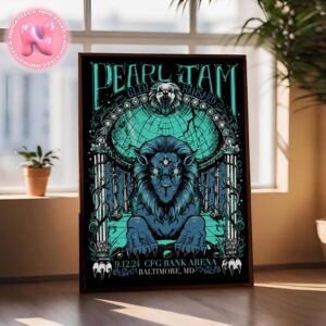 Pearl Jam Dark Matter World Tour With Glen Hansard Live Show Concert Event Poster For CFG Bank Arena In Baltimore MD On September 12th 2024 Art By Evangeline Gallagher Home Decor Poster Canvas