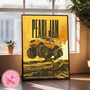 Pearl Jam Event Poster With Glen Hansard For Madison Square Garden On September 3rd 2024 Art By Oliver Barrett The Truck Artwork Home Decor Poster Canvas