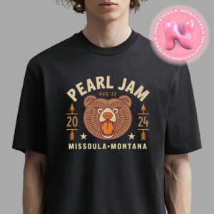 Pearl Jam Live Show Event Logo For Missoula Montana On August 22th 2024 The Bear Art Unisex T-Shirt