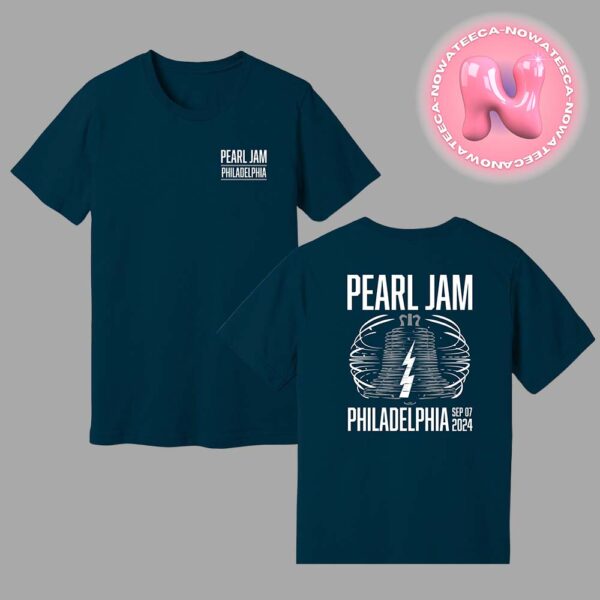 Pearl Jam With Glen Hansard Event Merch Tee Night 1 On September 7th 2024 For Philladelphia Pennsylvania At Wells Fargo Center Two Sides Unisex T-Shirt