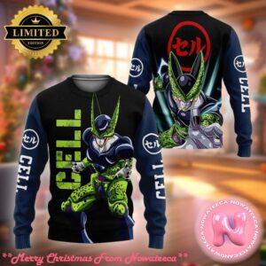 Perfect Cell Ugly Sweater Cell Dragon Ball Z Manga Christmas Sweater Gift For Family Ugly Christmas Sweater