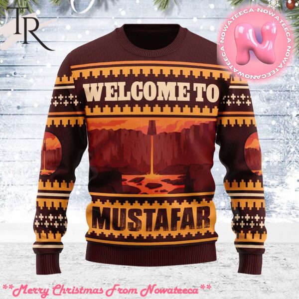 Personalize Name Welcome to Mustafar Star Wars Unisex Ugly Sweater For Men and Women Gift For Men And Women