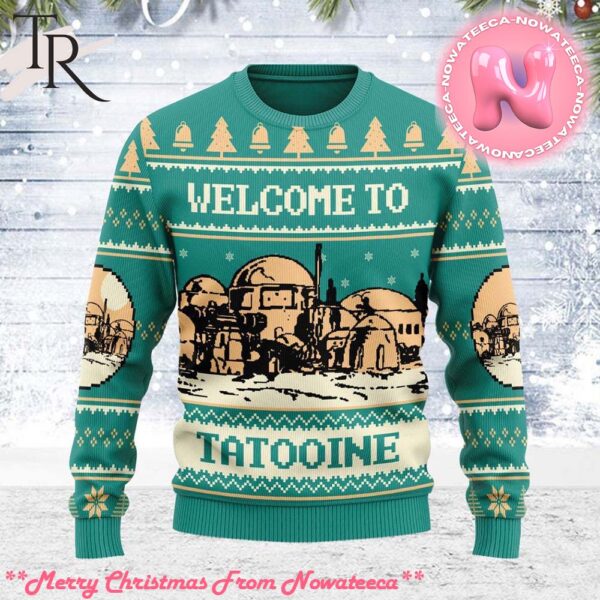 Personalize Name Welcome to Tattooine Star Wars Unisex Ugly Sweater For Men and Women Gift For Men And Women