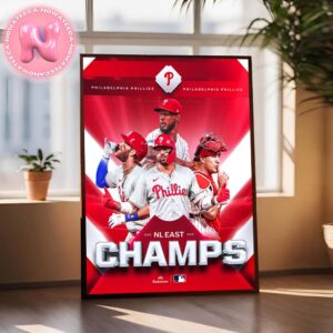 Philadelphia Phillies Has Been Clinched To The National League East Champions MLB 2024 Home Decor Poster Canvas