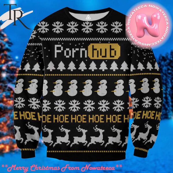 Porn Hub Hoe Hoe Hoe Classic Design Ugly Christmas Sweater Gift For Men And Women