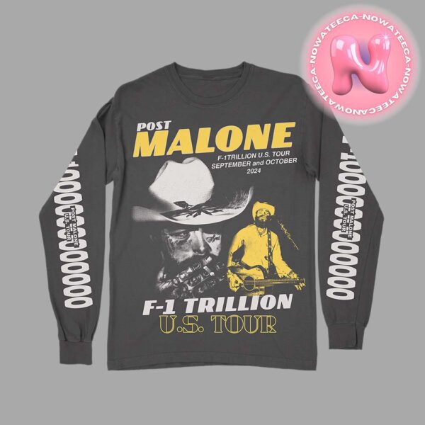 Post Malone F1 Trillion Charcoal Long Sleeve All Over Print Shirt