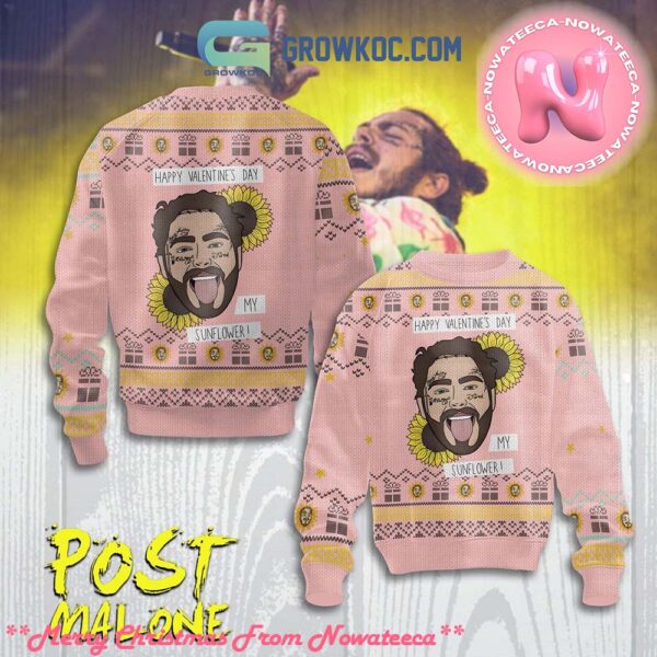 Post Malone Happy Valentine Ugly Christmas Sweater Gift For Holiday