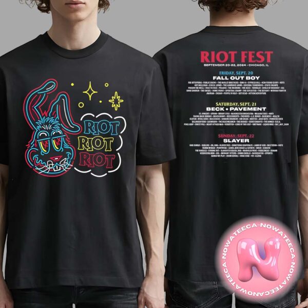 Riot Fest September 20-22 2024 Chicago IL Two Sides Unisex T-Shirt