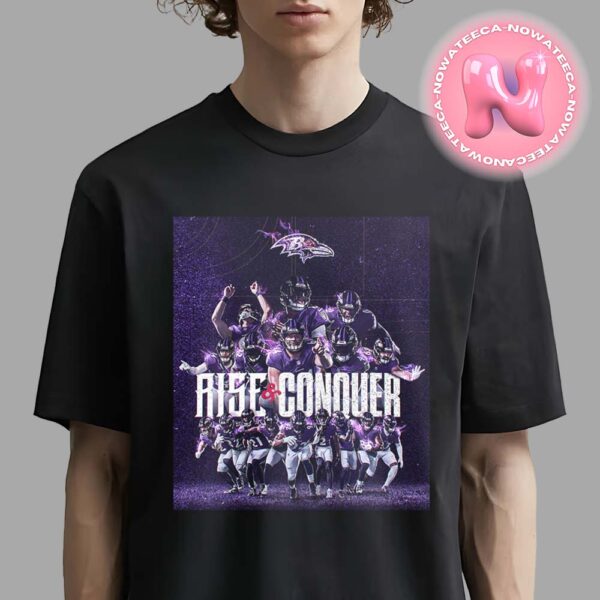 Rise And Conquer Baltimore Ravens All Team Photo Unisex T-Shirt