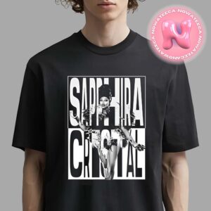 Sapphira Cristal Black And White Minimalist Typography Personal Logo Unisex T-Shirt