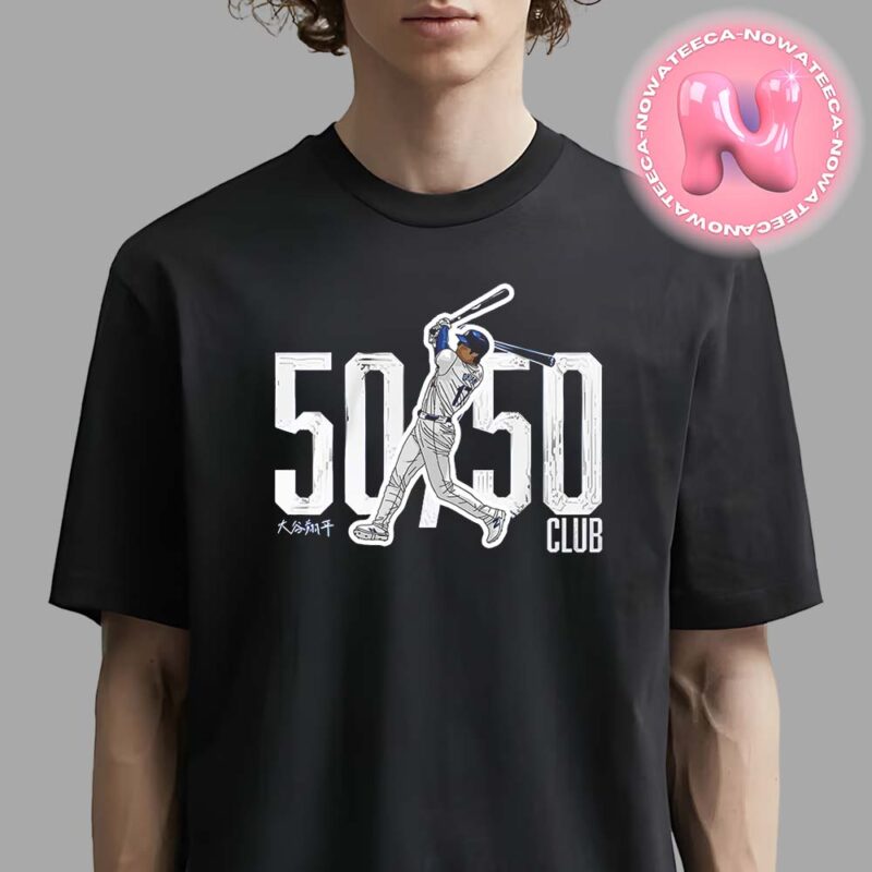 Shohei Ohtani Los Angeles Dodgers 50 Home Run And 50 Stolen Bases At MLB Season 2024 Unisex T Shirt