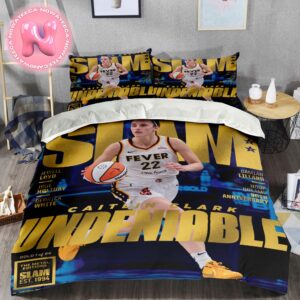 Simply Undeniable Caitlin Clark Covers SLAM 252 Indiana Fever Of WNBA Bedding Set