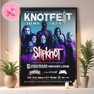 Slipknot 25th Anniversary Festival Knotfest Iowa 2024 At Brazil On October 19th And 20th At Allianz Parque In Sao Paulo Home Decor Poster Canvas