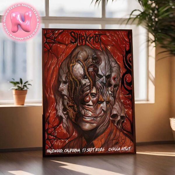 Slipknot 25th Anniversary Tour Concert Poster For Intuit Dome Inglewood CA On September 13th 2024 Home Decor Poster Canvas