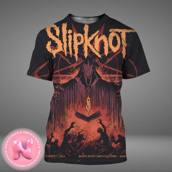 Slipknot Concert Live Show Music Poster For White River Amphitheatre In Auburn WA On September 7th 2024 All Over Print Shirt