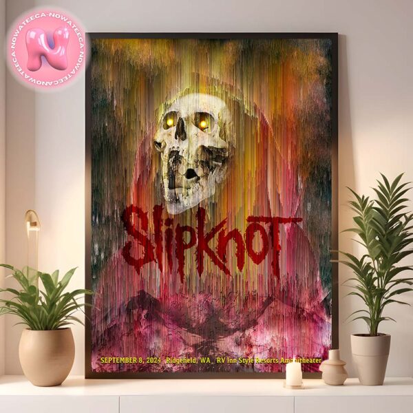 Slipknot Music Concert Poster For RV Inn Style Resorts Amphitheater In Ridgefield WA On September 8th 2024 Home Decor Poster Canvas