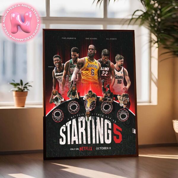 Starting 5 A New Poster A Netflix Sports Series Only On Netflix On October 9th 2024 Home Decor Poster Canvas