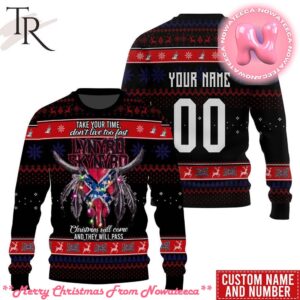 Take Your Time Dont Live Too Fast Lynyrd Skynyrd Christmas Will Come And They Will Pass Ugly Sweater Gift For Men And Women