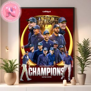 Team USA Winner The President Cup 2024 Champions Home Decor Poster Canvas