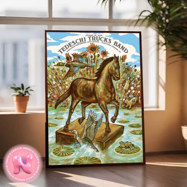 Tedeschi Trucks Band Muisc Show First Poster For Saratoga Springs New York At Saratoga Performing Arts Center On August 30th 2024 Home Decor Poster Canvas