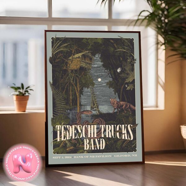 Tedeschi Trucks Band Music Live Show Poster For Gilford At Bank Of NH Pavilion On September 1th 2024 Home Decor Poster Canvas