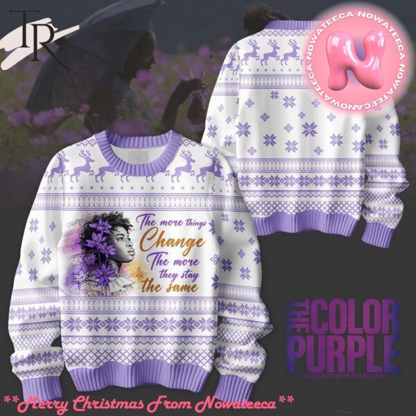 The Color Purple The More Things Change The More They Stay The Same Ugly Sweater Gift For Men And Women