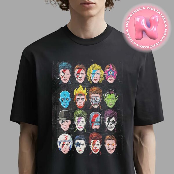 The Floating Heads Of David Bowie By Billy The Butcher Unisex T-Shirt