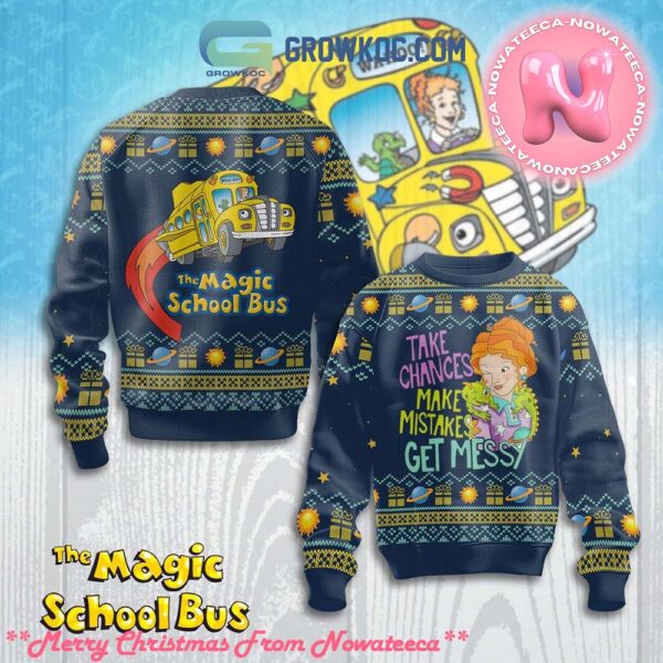 The Magic School Bus Ugly Christmas Sweater Gift For Holiday