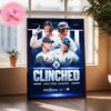 Congrats To New York Yankees Has Been Clinched 1st Post Season MLB 2024 Home Decor Poster Canvas